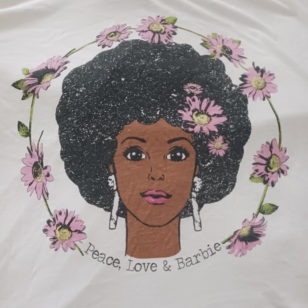 Black Barbie White Tank Top